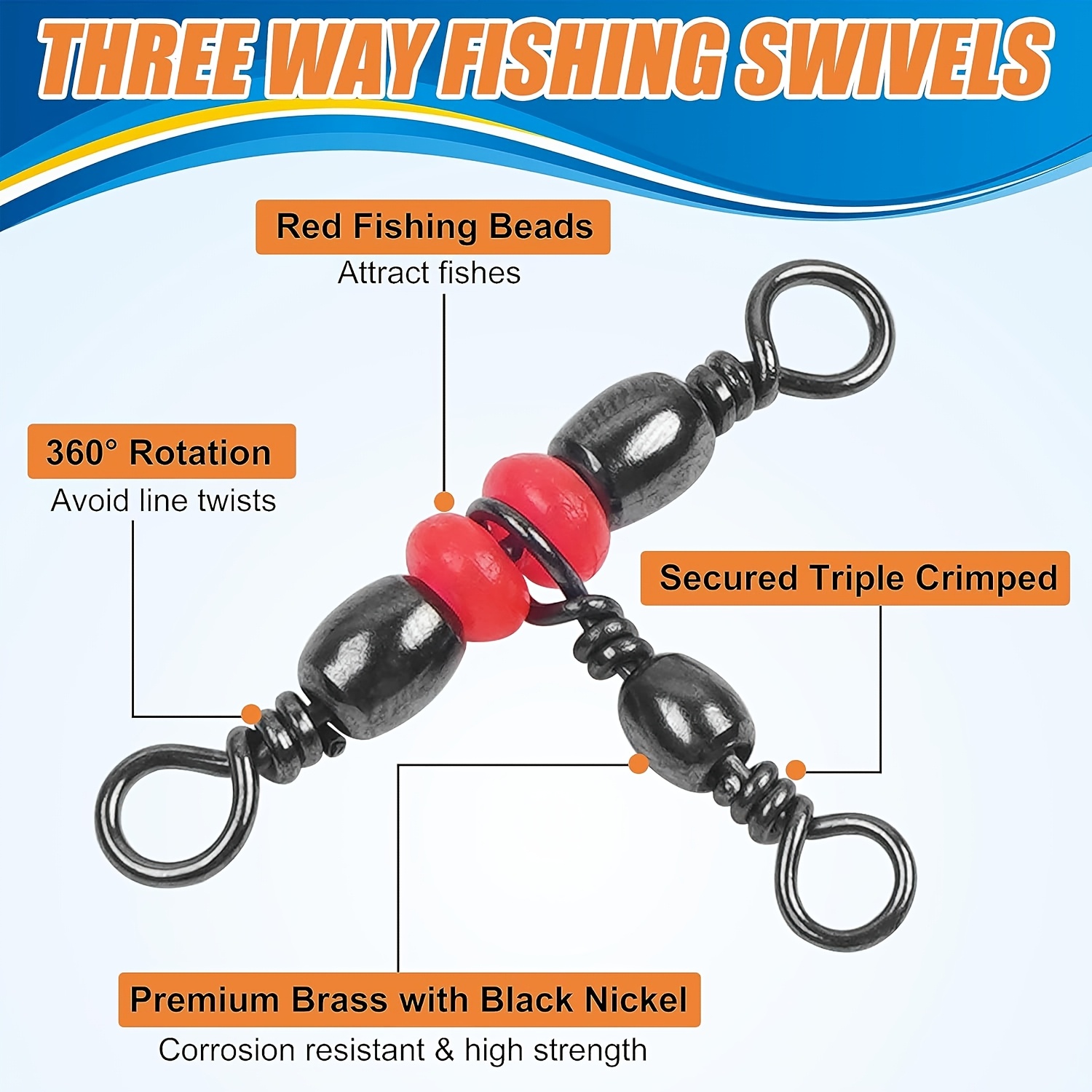 3 Three Way Swivels,Triple Swi - đánh giá và giá Fishing Rod Building Kit
