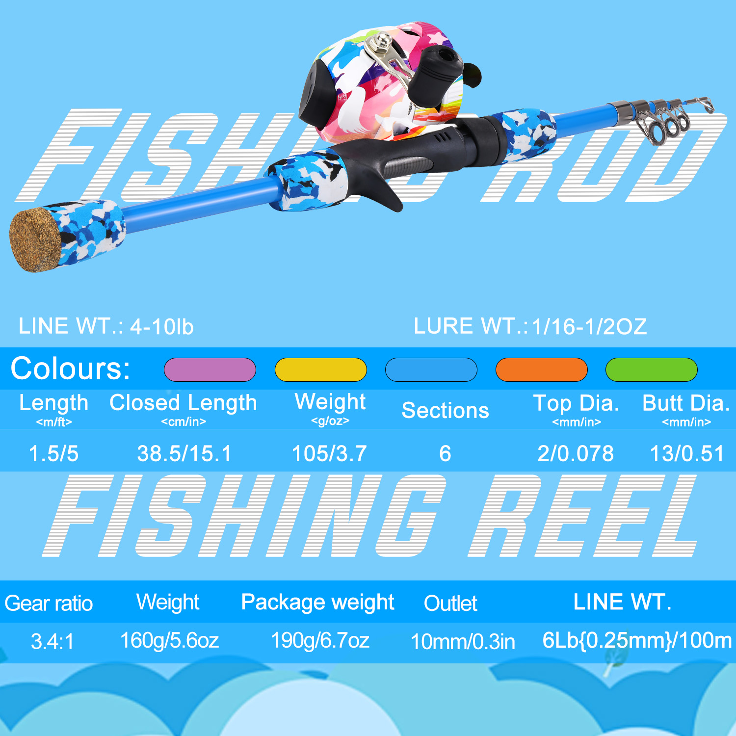 Sougayilang Kids Fishing Combo - đánh giá và giá Fishing Rod Combo