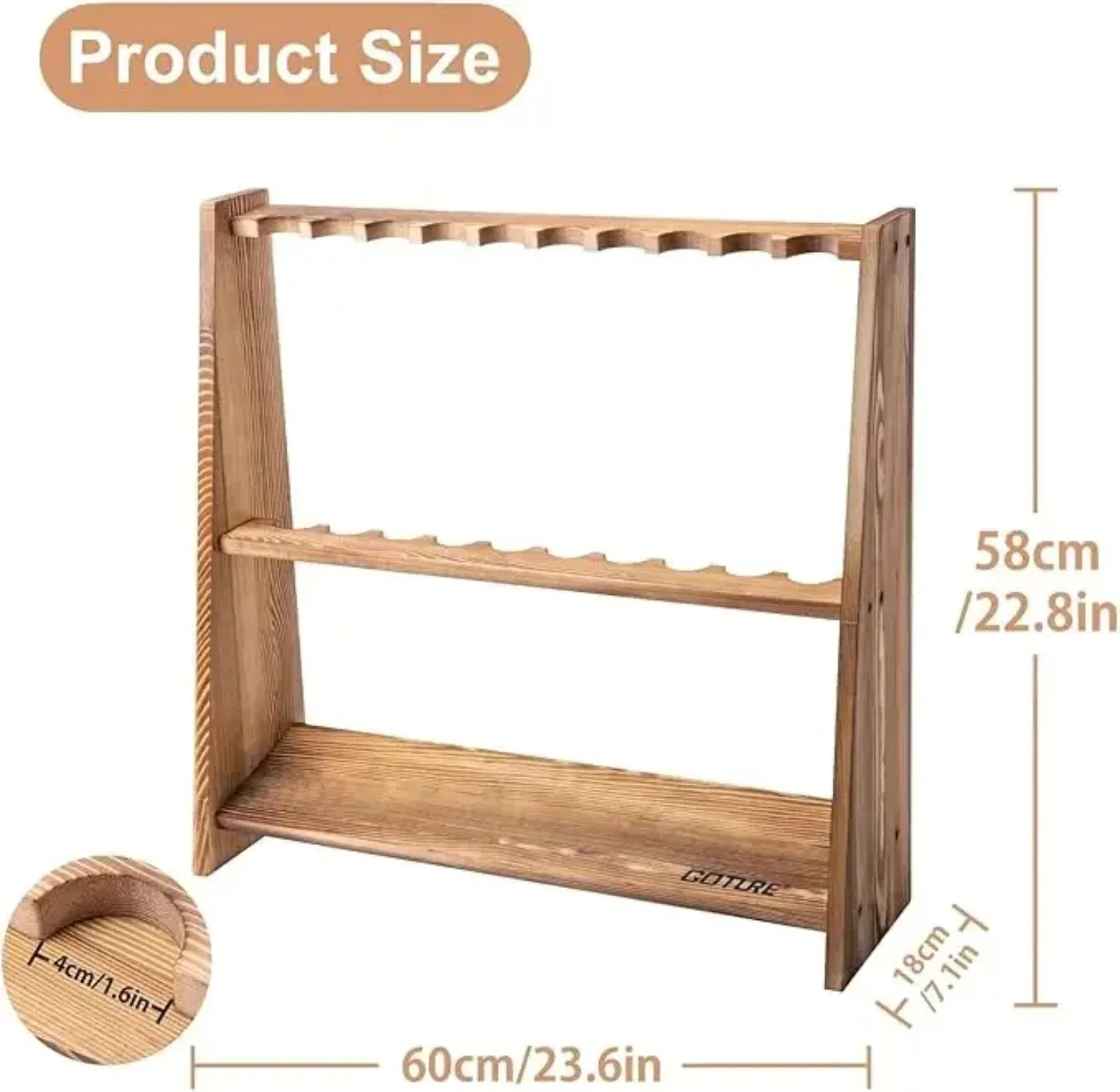 Goture 10 Slots Carbonized Pin - đánh giá và giá Fishing Rod Rack