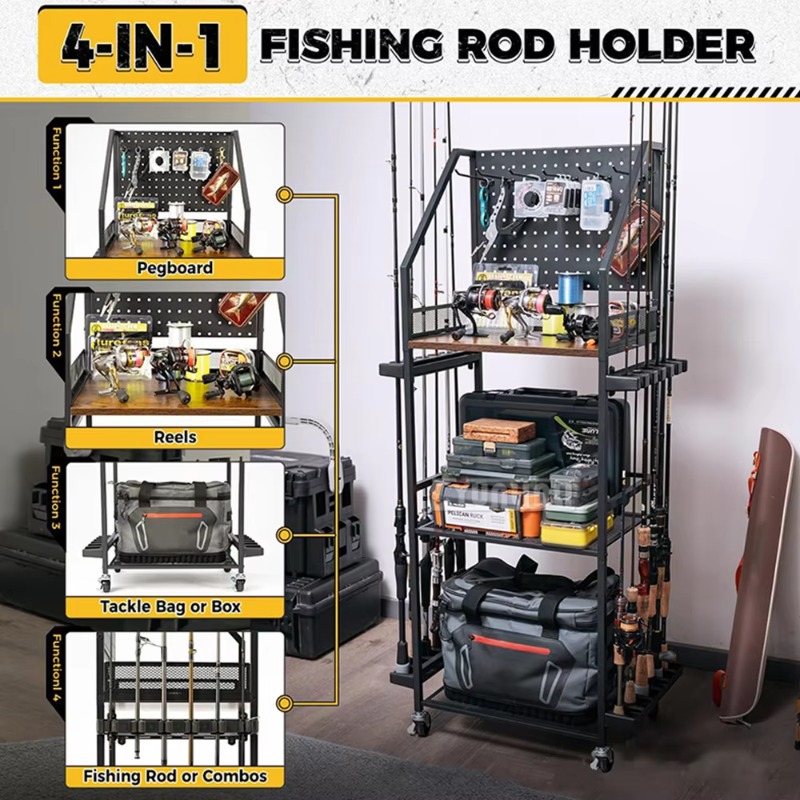 Fishing Gear Storage Shelf, Fi - đánh giá và giá Fishing Rod Combo