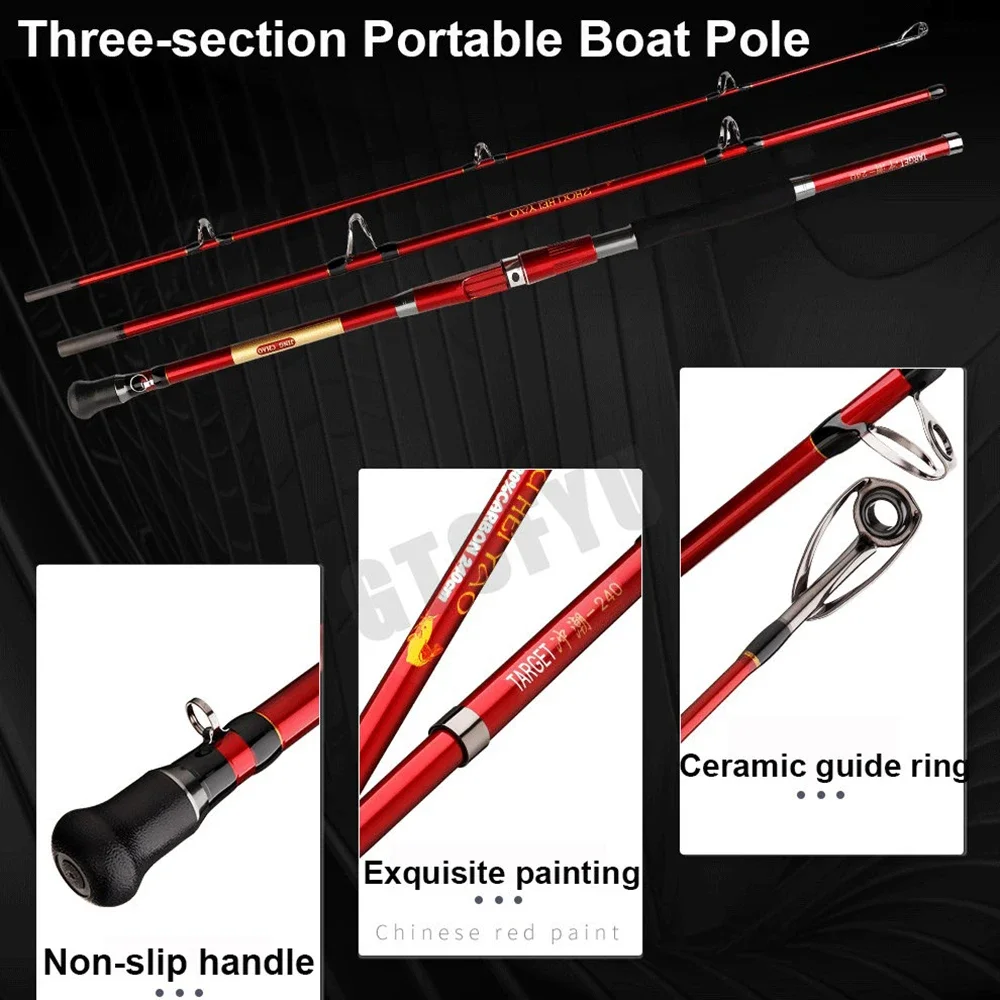 1.8M 2.1M  2.4M Portable 3-Pie - đánh giá và giá Fishing Rod Surf